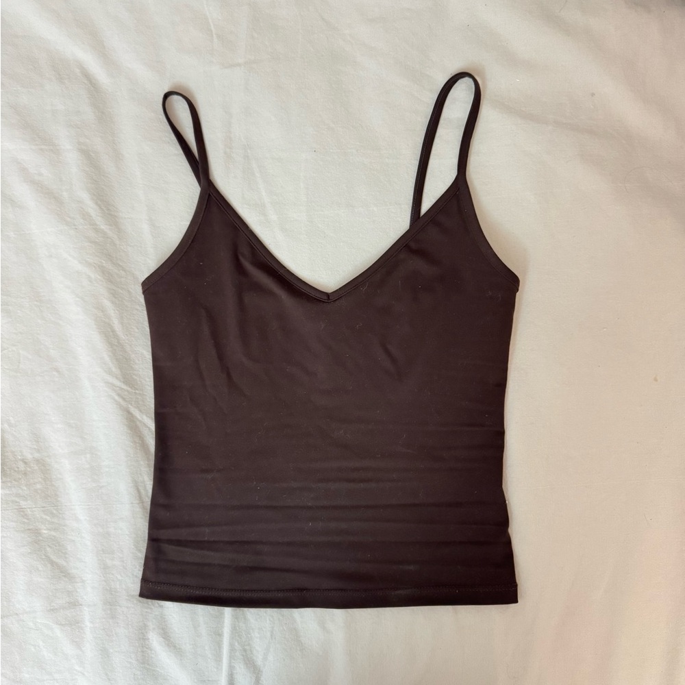 Garage Sleek V Nevk Dark Brown Camisole Top